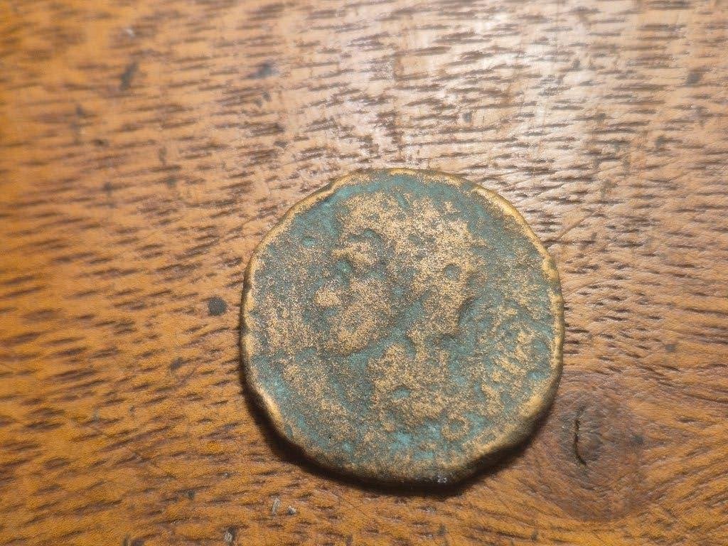 Bronzen As van keizer Augustus, authentieke romeinse munt, Ophalen of Verzenden, Overige landen, Losse munt
