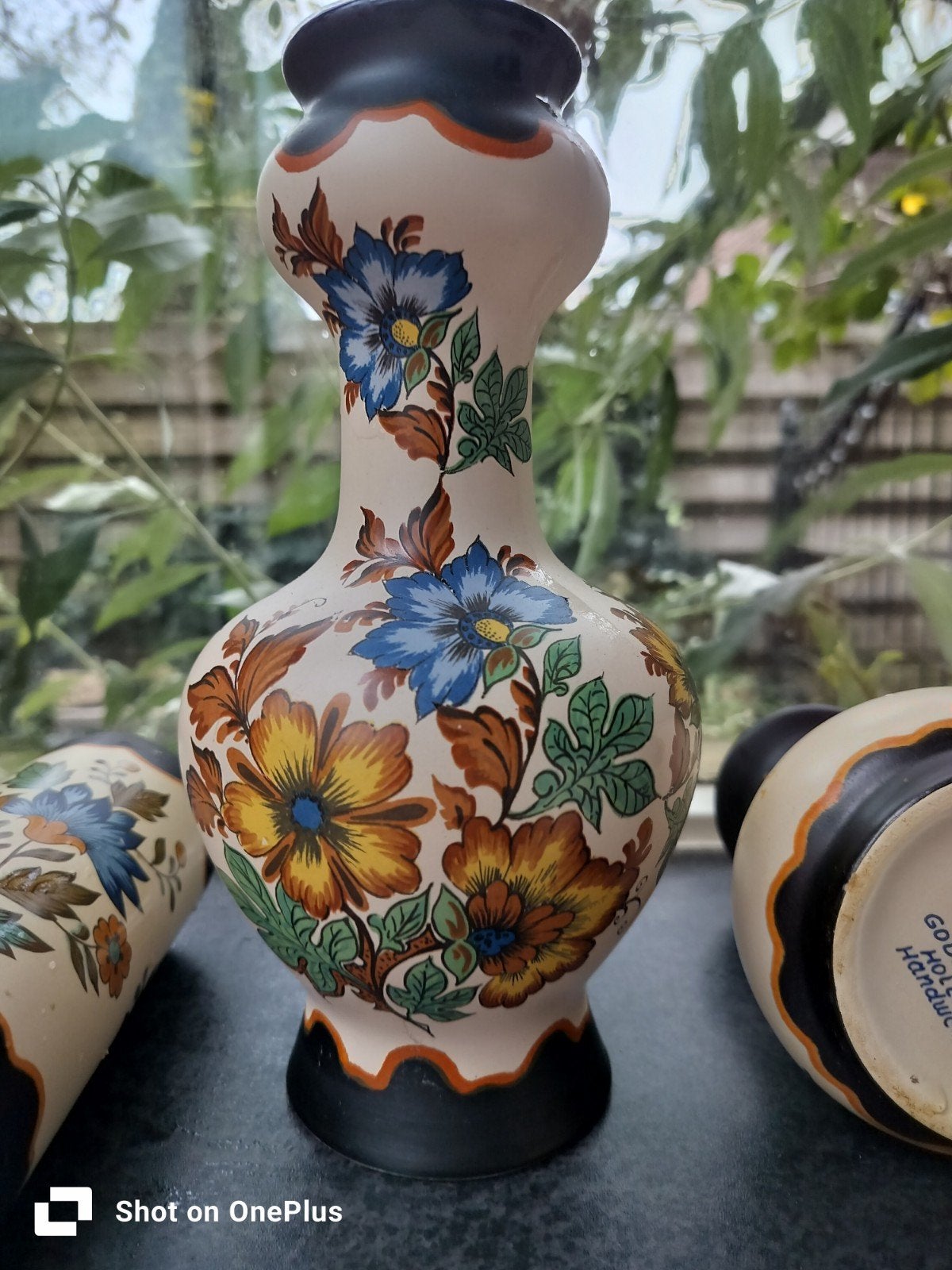 4-delige set Gouds Plateel Flora vazen en kannen, Ophalen of Verzenden