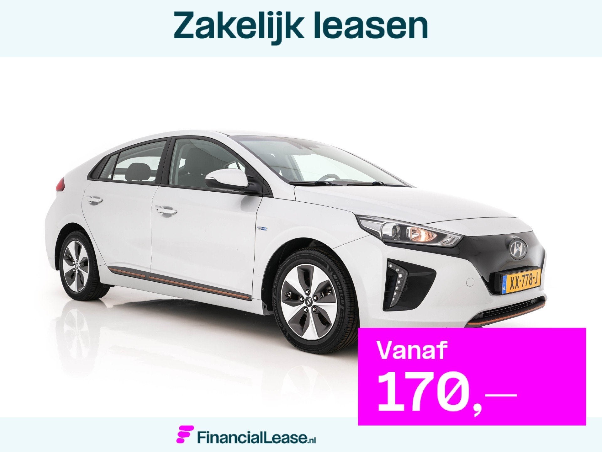 Hyundai IONIQ Comfort EV {SoH-94%} (INCL-BTW) Aut. *ADAPTIVE, Automatische klimaatregeling, Stof, Zwart, Origineel Nederlands