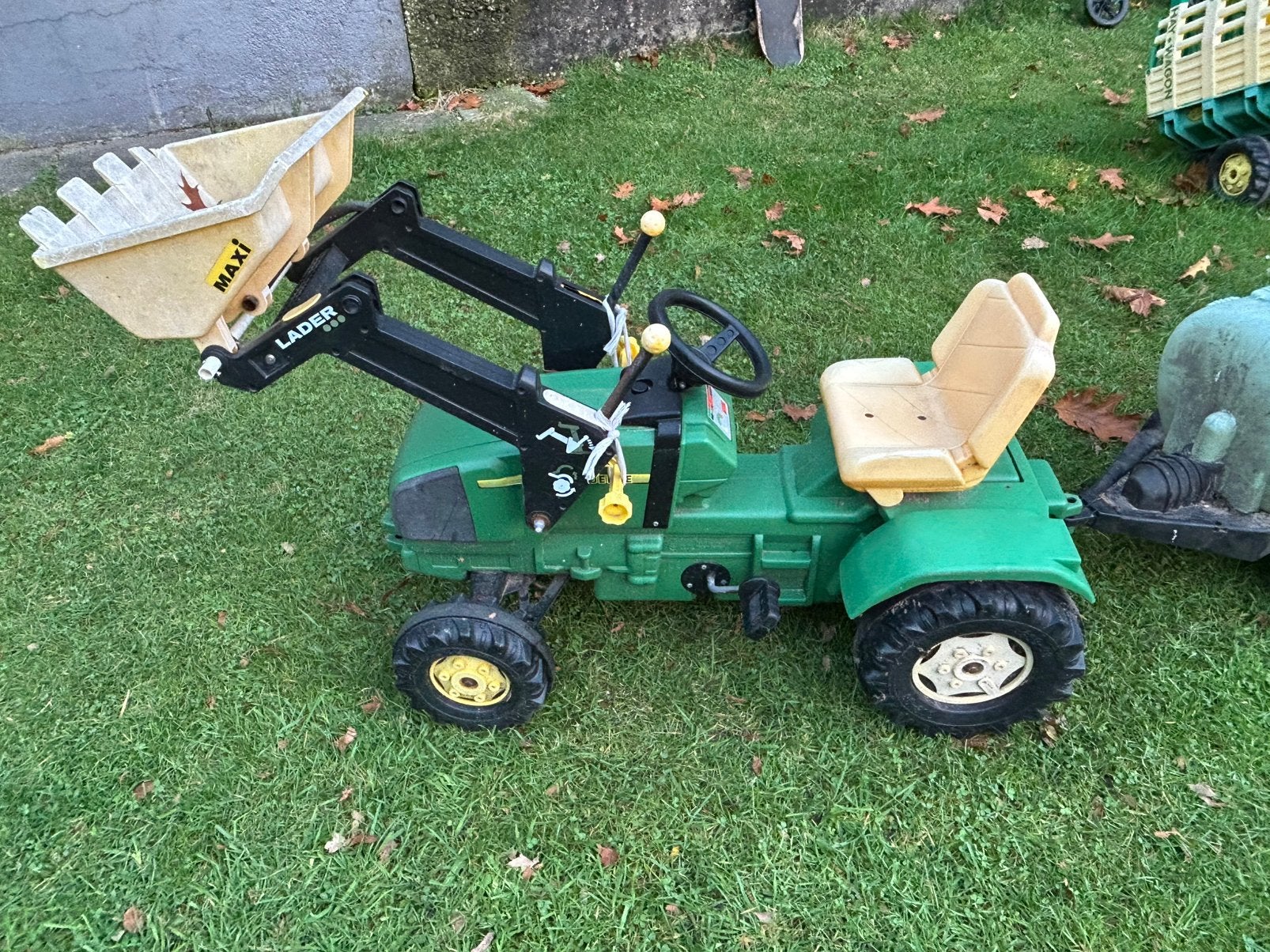 Traptrekker met giertank en graswagen, Ophalen, Gebruikt, Overige merken