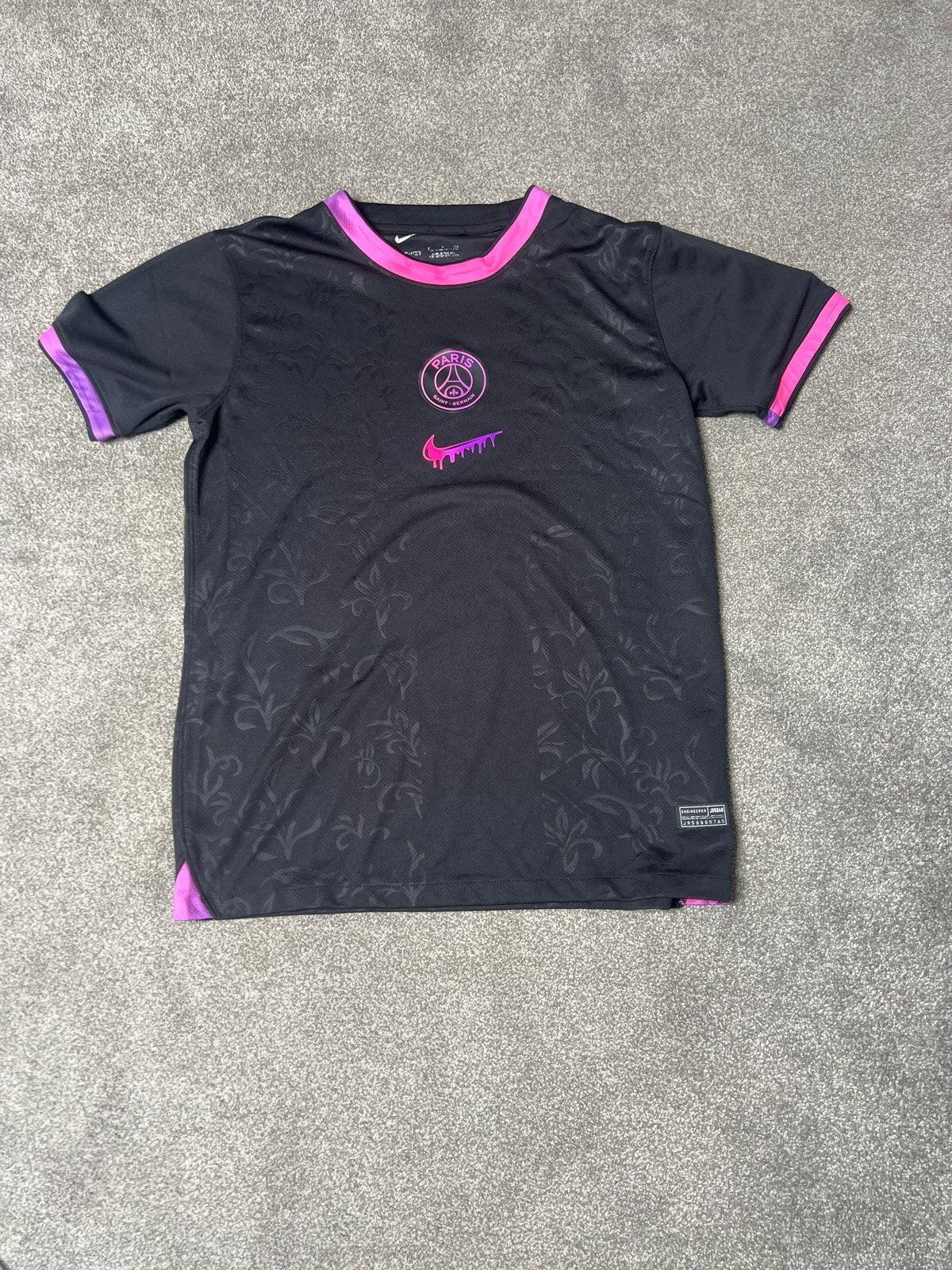 PSG x Jordan voetbalshirt - Zwart/Roze/Paars, Verzenden, Zo goed als nieuw, Maat 48/50 (M), Zwart