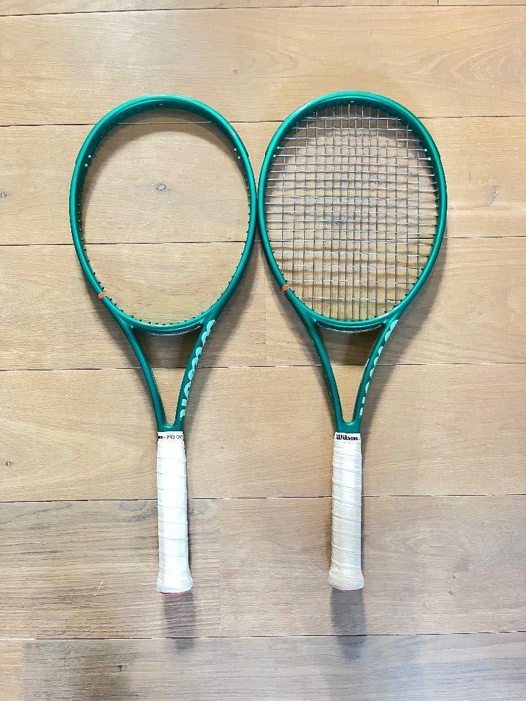 2x Wilson Blade Pro 16x19 v10 – H22 mold – grip 4, Sport en Fitness, L4, Ophalen of Verzenden, Zo goed als nieuw, Wilson