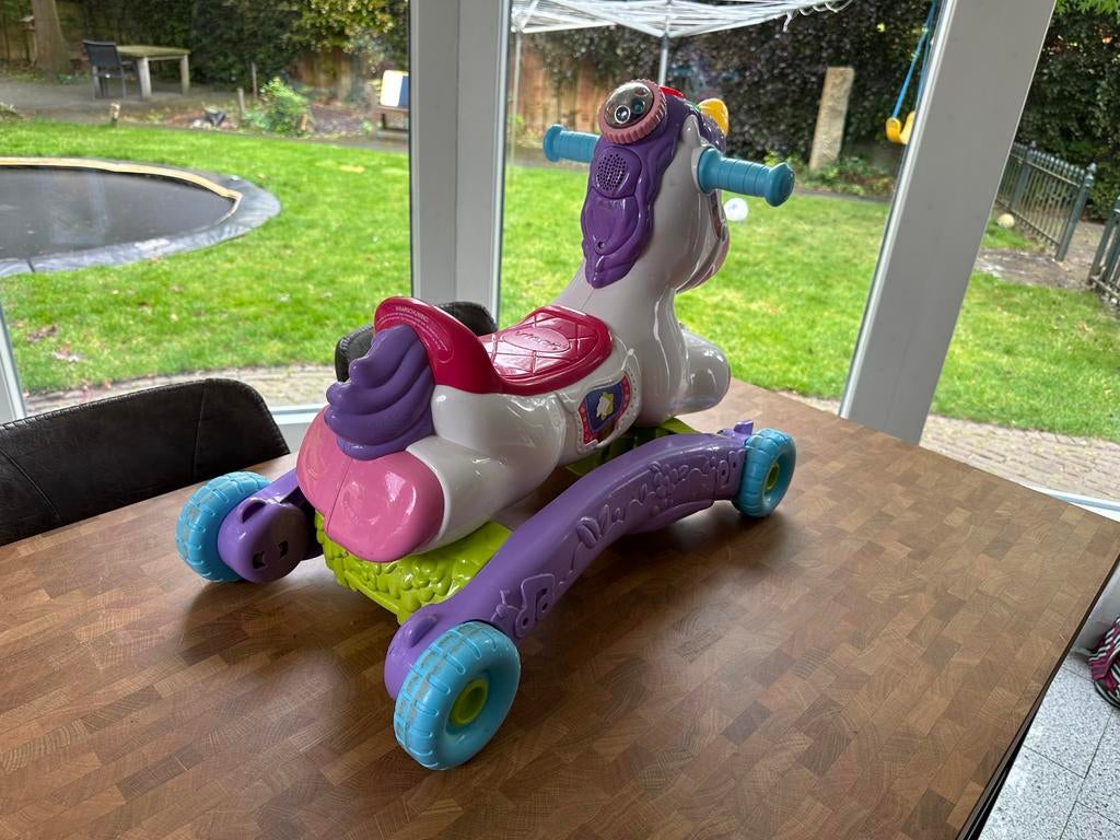 VTech 3-in-1 Eenhoorn Schommel, Loop en Rij Speelgoed, Ophalen, Zo goed als nieuw, Overige merken