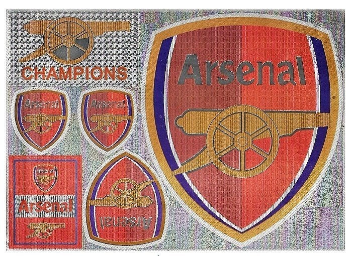Arsenal stickervel A4, Maat XS of kleiner, Ophalen of Verzenden, Nieuw, Clubaccessoires
