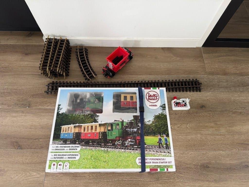 LGB 70307 Startset met extra spoor en wagon, Ophalen, Treinset, Gelijkstroom, Zo goed als nieuw