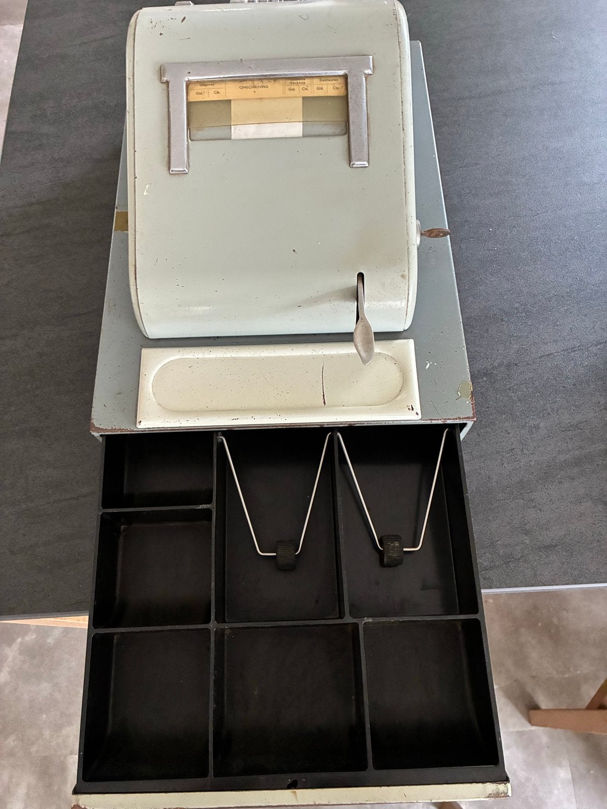 Vintage Kassa met Plingelbelletje - Charmante Decoratie, Ophalen of Verzenden