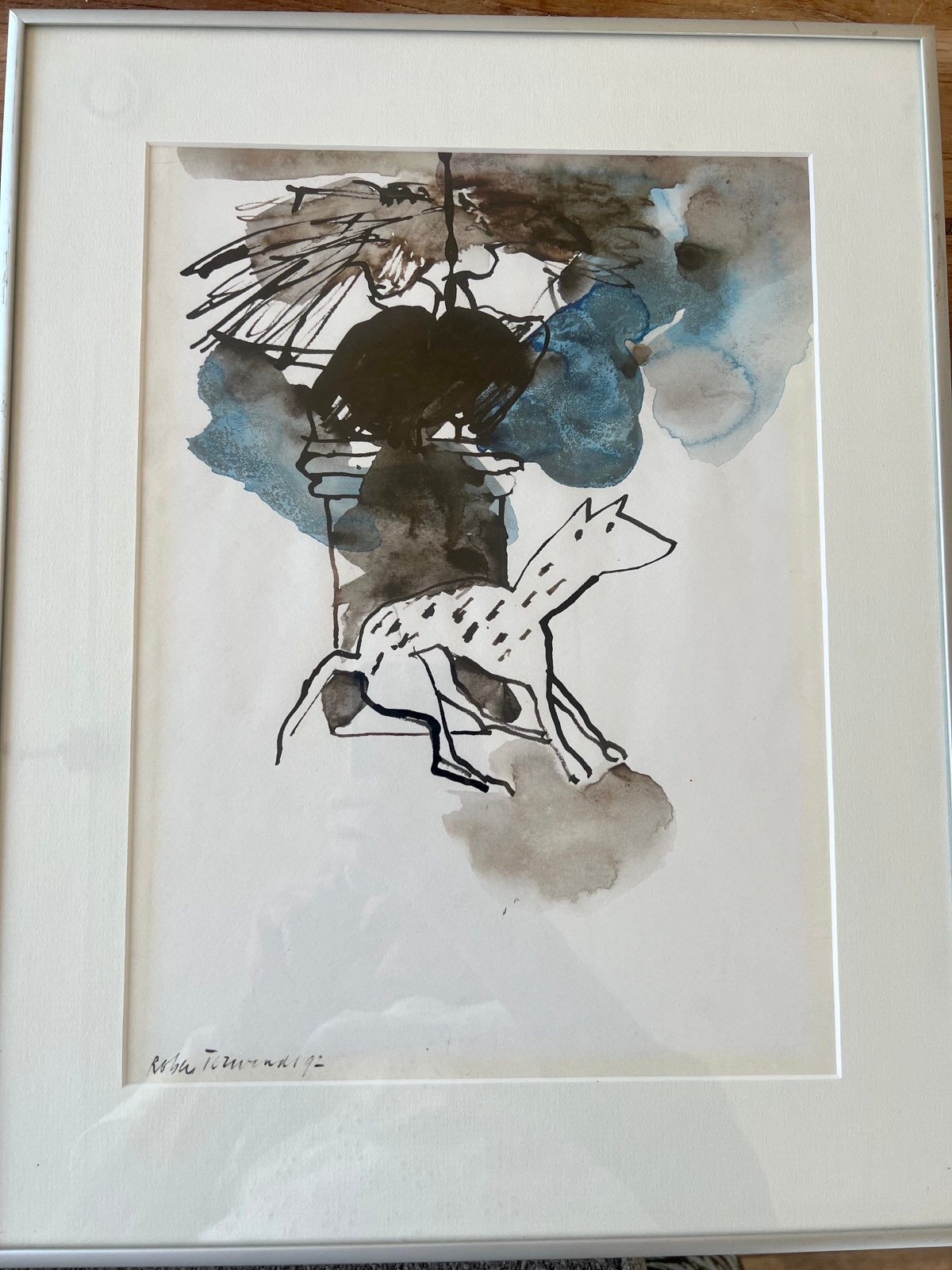 Originele ingekleurde ets van Robert Terwindt (40x30 cm), Ophalen, Ets, Handgekleurd