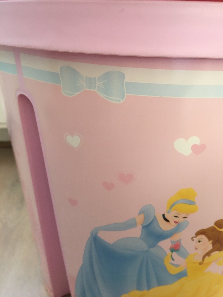 Disney Princess opbergton van Curver | lichtroze, Ophalen of Verzenden, Overige figuren, Gebruikt, Overige typen