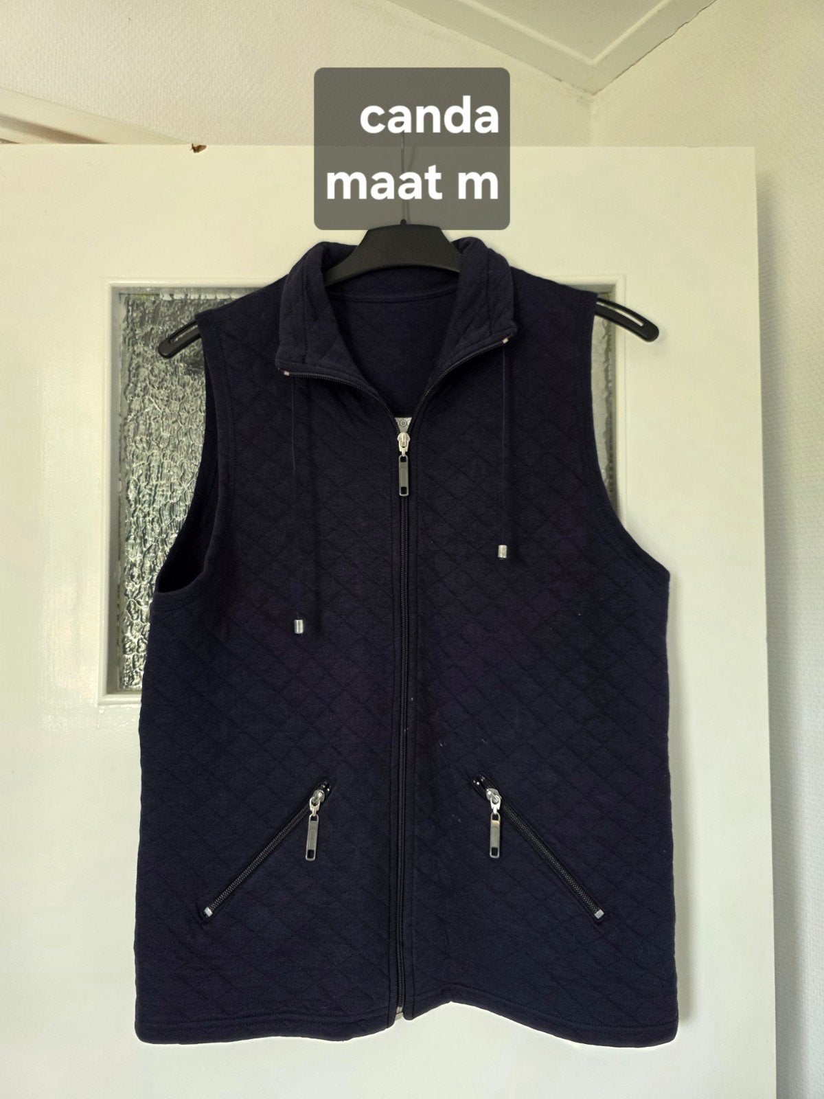 Canda gewatteerd vest maat M - zie foto 5 paar vlekjes, Kleding | Dames, Maat 38/40 (M), Blauw, Ophalen of Verzenden, Gedragen
