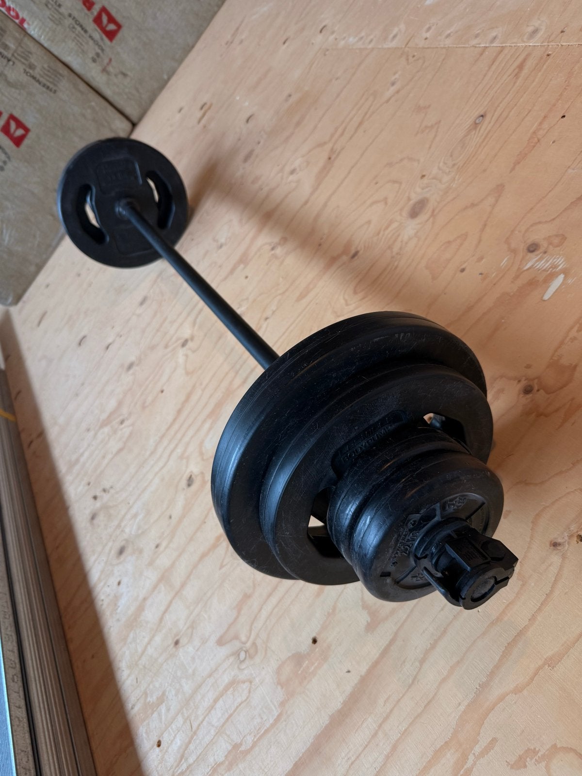 Les Mills Bodypump Halterset - 11 lbs schijven, Sport en Fitness, Ophalen of Verzenden, Gebruikt, Armen, Halterset