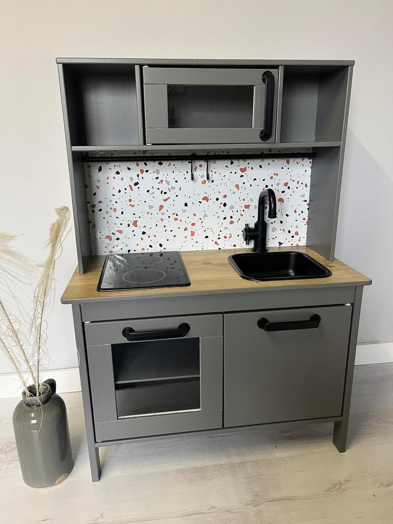 Restyled IKEA Duktig speelkeuken antraciet diverse varianten, Ophalen, Zo goed als nieuw