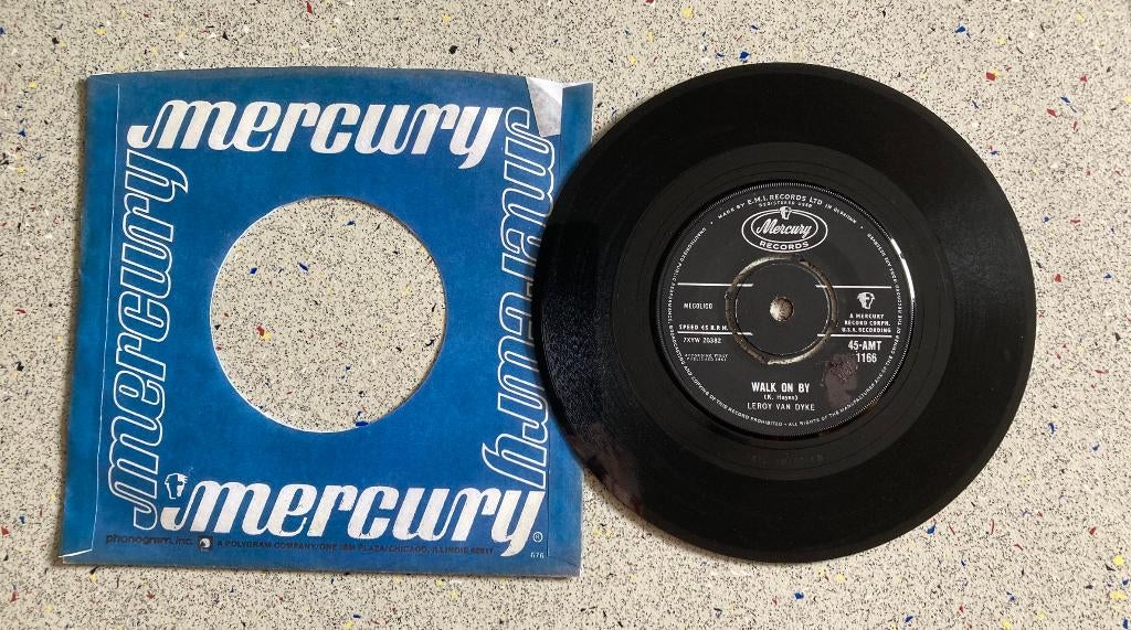 Jukebox Single Walk on By - Leroy van Dyke, Gebruikt, Verzenden, 7 inch, Single