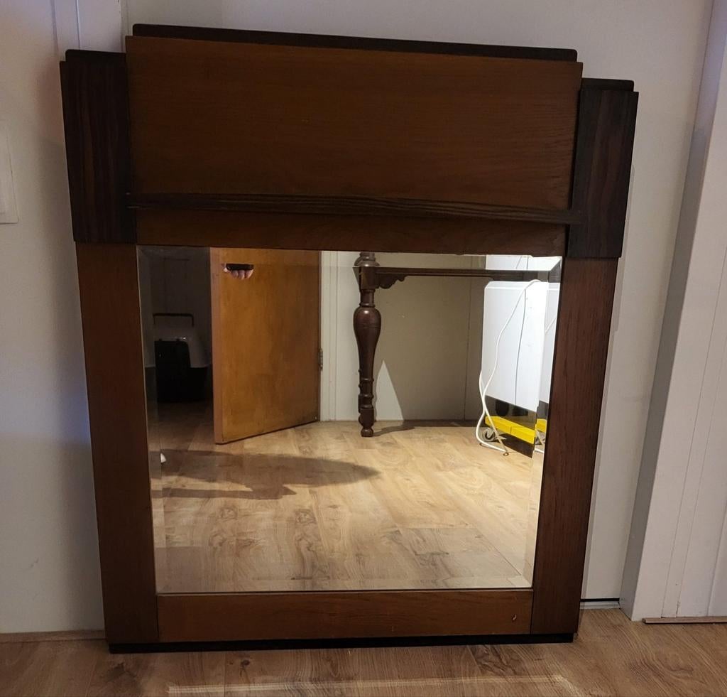 Spiegel art deco, Antiek en Kunst, Antiek | Spiegels, Ophalen, Rechthoekig