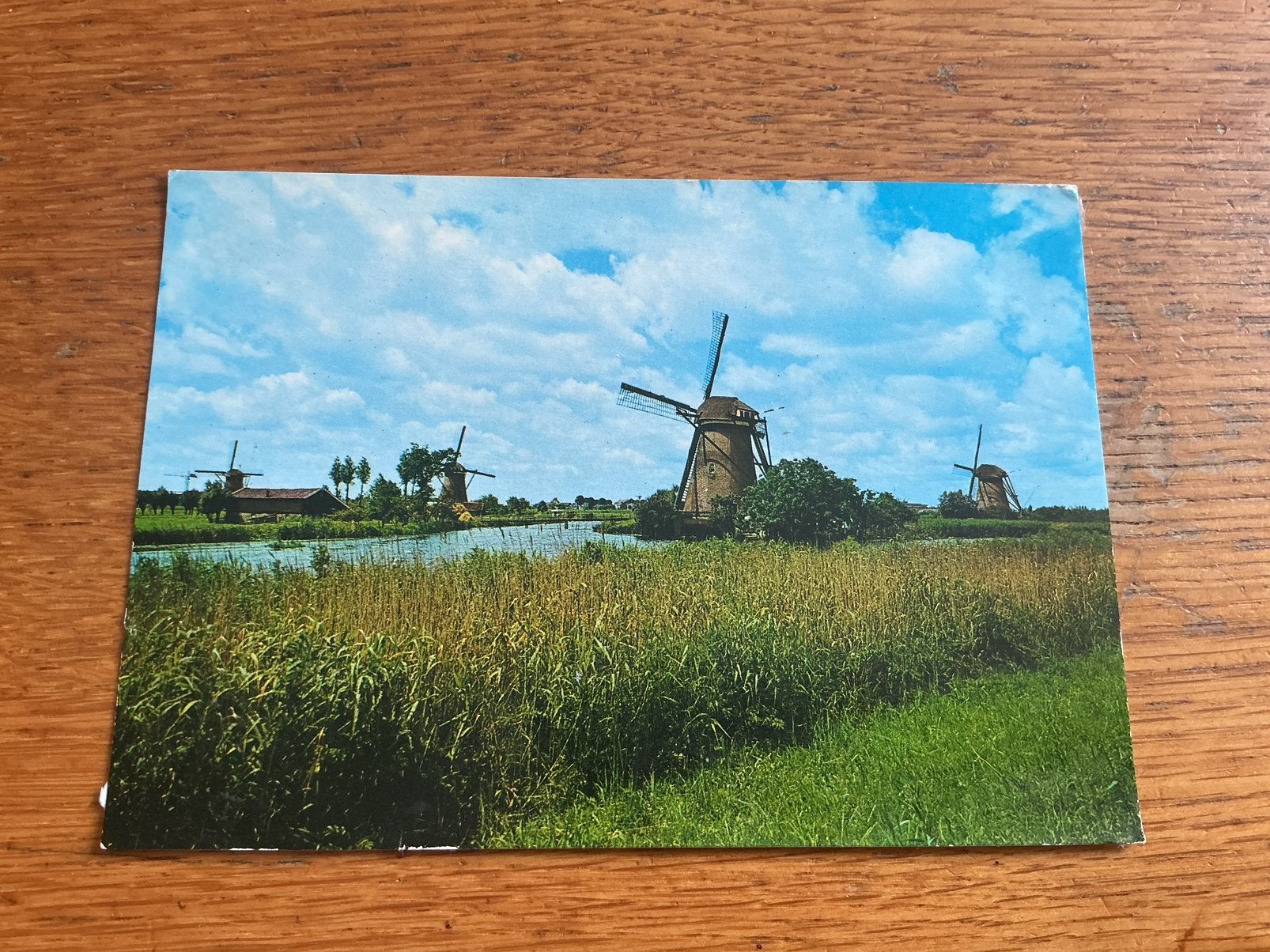 O377 Kinderdijk molen plakresten, Ophalen of Verzenden