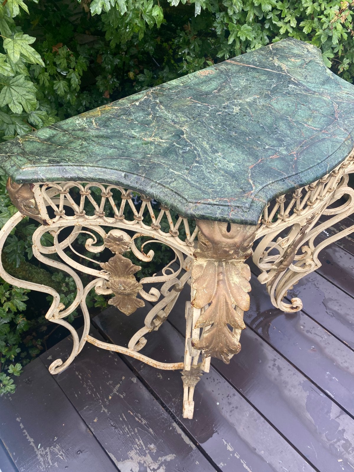 Sidetable  marmerblad, Ophalen