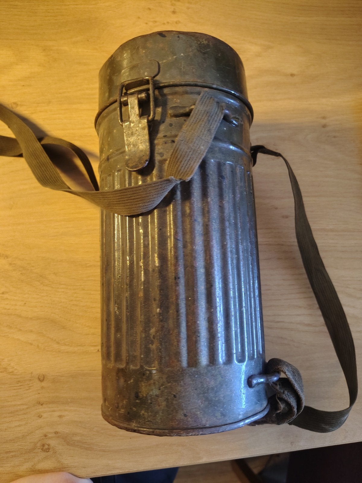 Duitse Gasmasker bus WO II Auer, Verzamelen, Militaria | Tweede Wereldoorlog, Ophalen of Verzenden, Duitsland