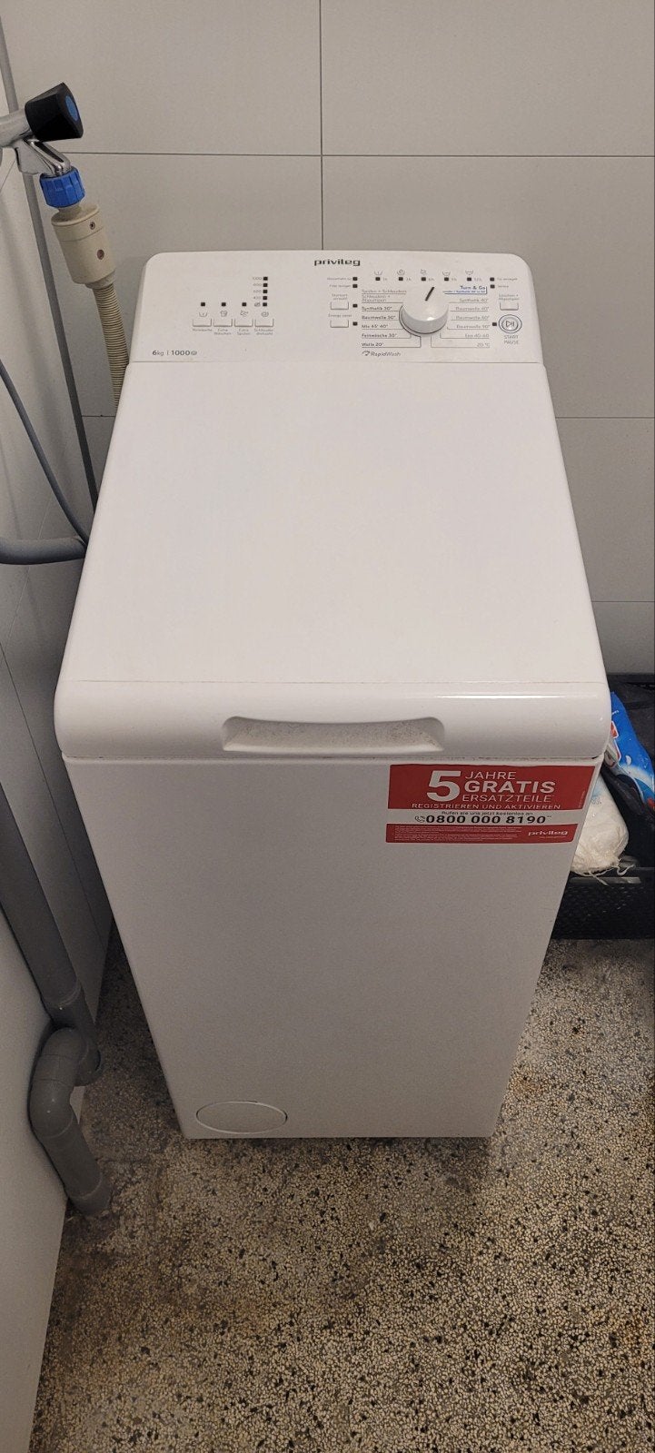 Privileg Bovenlader Wasmachine - Compact en Efficiënt, Witgoed en Apparatuur, Wasmachines, Ophalen, Minder dan 1200 toeren, 4 tot 6 kg