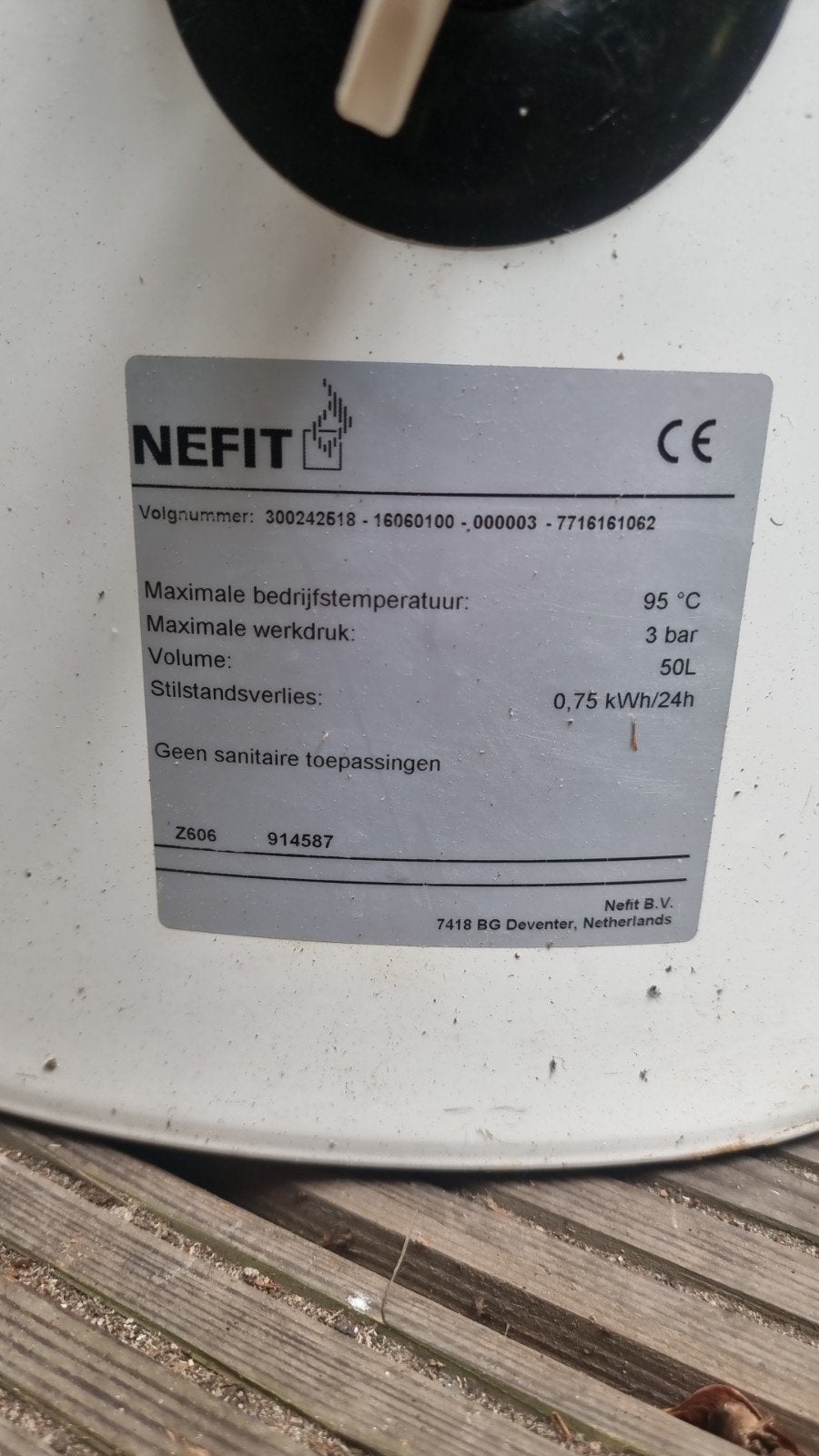 Nefit buffervat 50 liter, Ophalen, Gebruikt, 20 tot 100 liter, Boiler