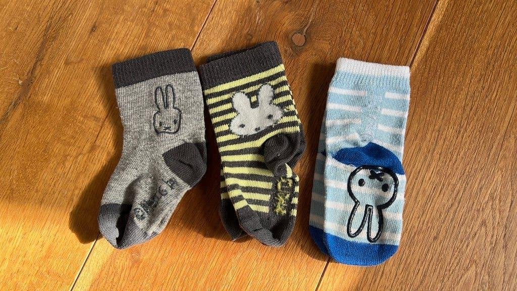 3 paar Nijntje babysokjes, Slofjes, Gebruikt, Jongetje of Meisje, Nijntje