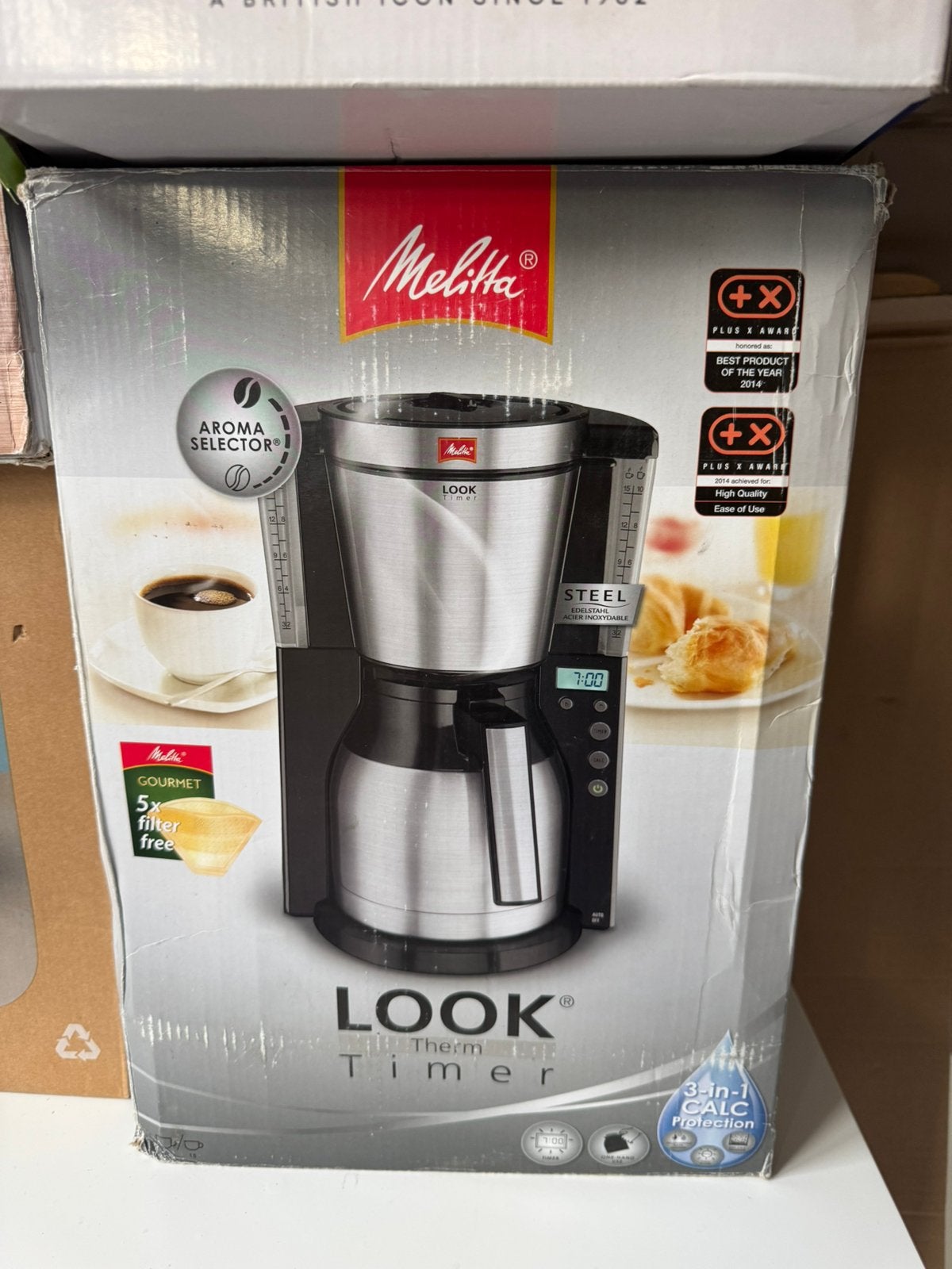 Melitta Look Therm Timer Filter Coffee Maker with Stainless, Witgoed en Apparatuur, Ophalen of Verzenden, Zo goed als nieuw, Koffiemachine