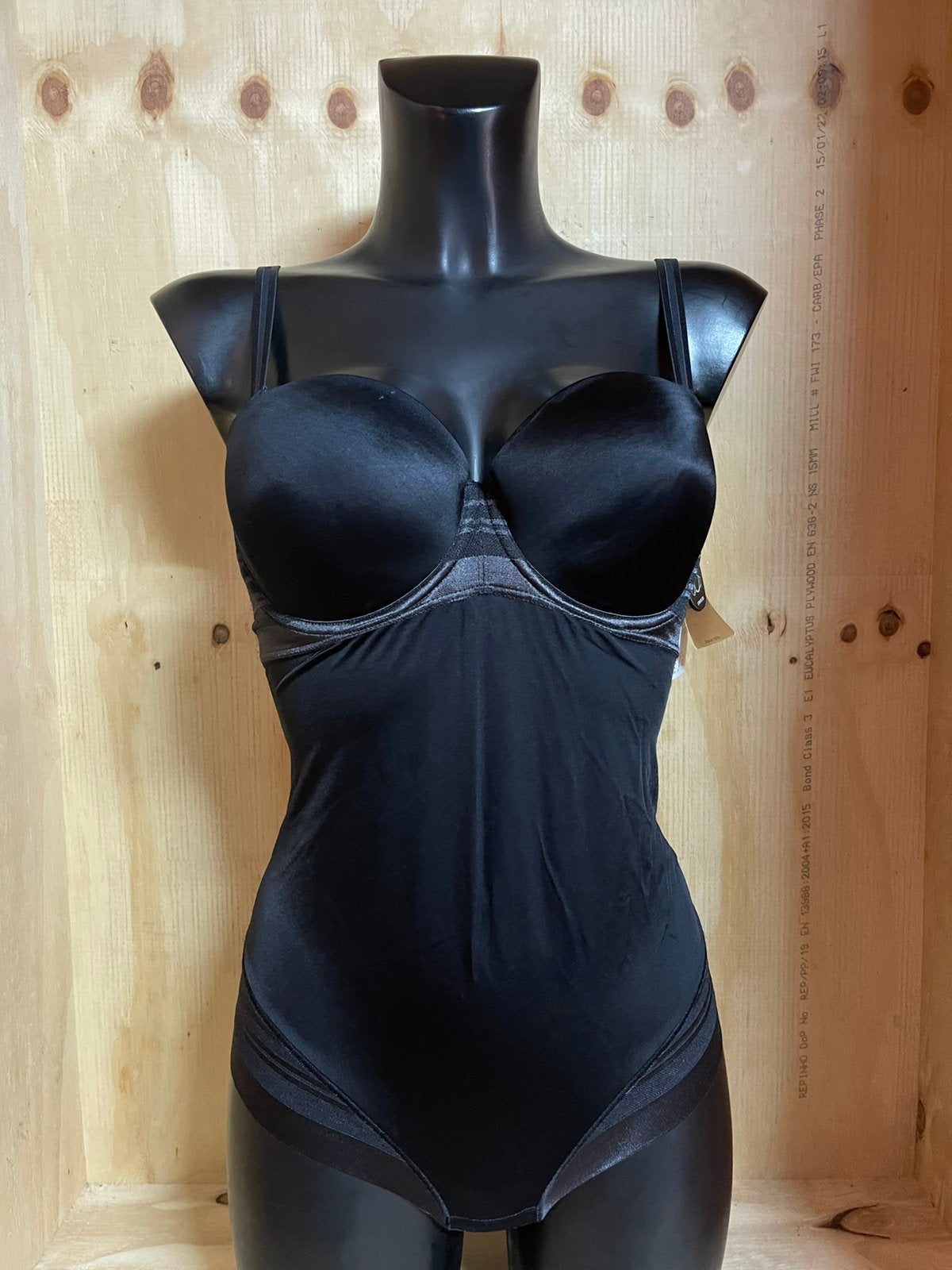 Chantelle string body maat 85b kan strapless 3617, Verzenden, Zwart, Body of Korset