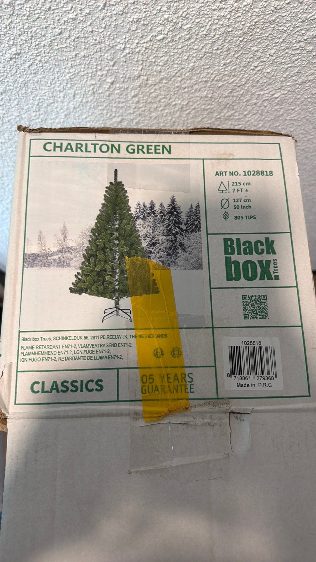 Kerstboom 215cm, Diversen, Kerst, Ophalen, Zo goed als nieuw