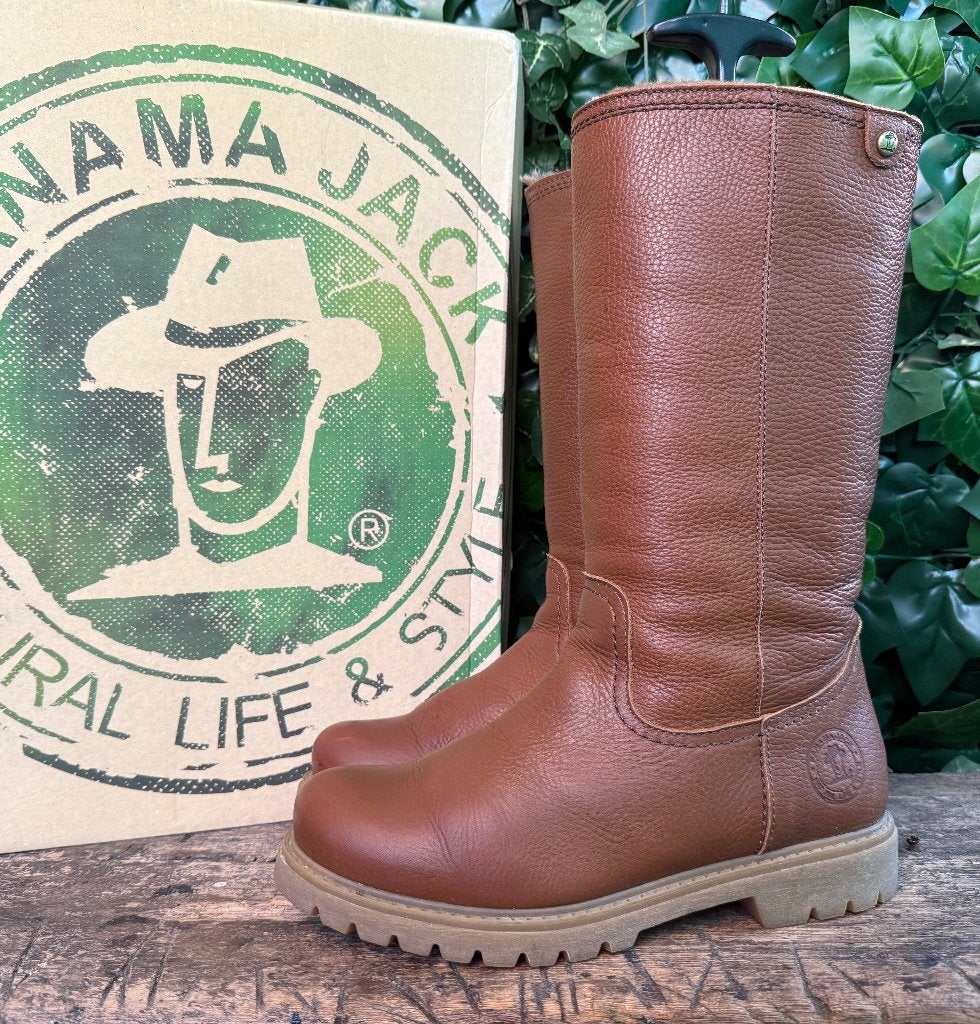 bijna Nieuwe gevoerde laarzen van Panama Jack maat 38, Hoge laarzen, Bruin, Nieuw, Ophalen of Verzenden