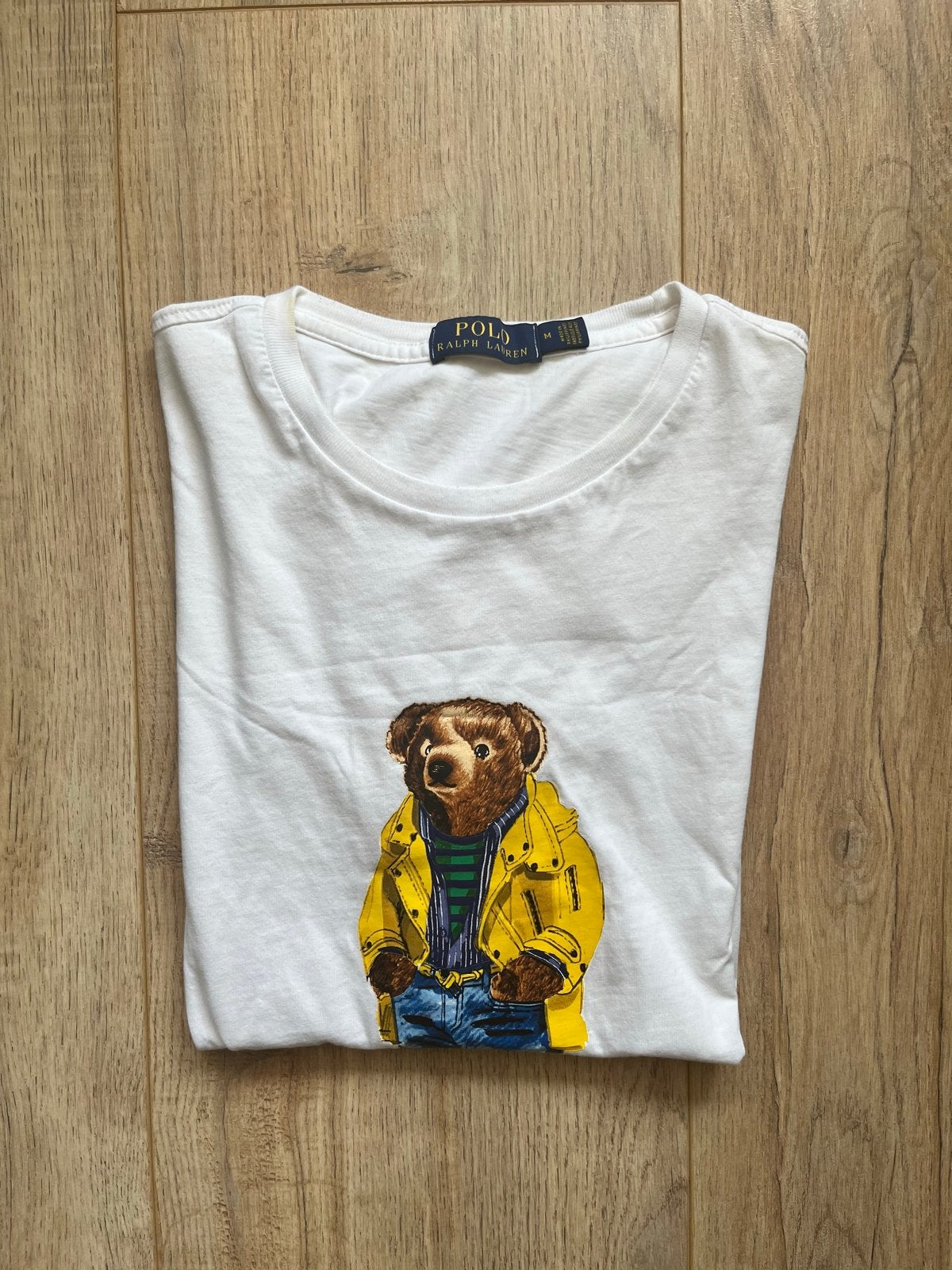 Polo Ralph Lauren T-shirt met Polo Bear print - Maat M, Ophalen of Verzenden, Zo goed als nieuw, Maat 48/50 (M), Wit