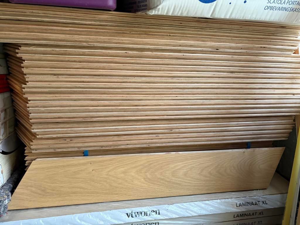 Eiken lamelparket – volledige planken (5,2 m²), 50 tot 150 cm, Nieuw, 5 tot 10 m², 10 tot 30 cm