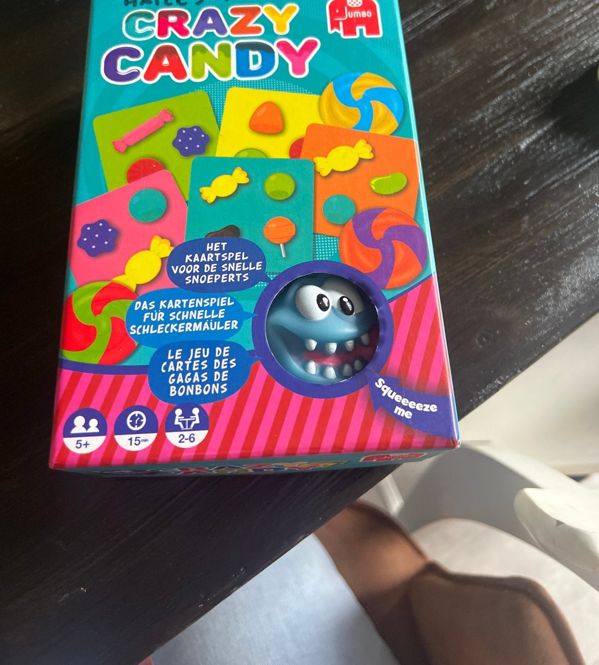 Jumbo Crazy Candy Kaartspel - Squeeze Me!, Drie of vier spelers, Ophalen, Zo goed als nieuw, Reisspel