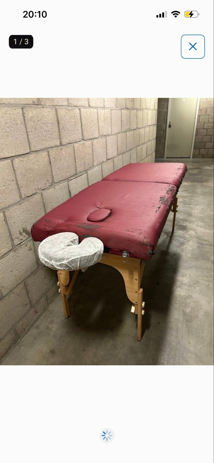 Gratis: Inklapbare massagetafel met hoes en hoofdsteun, Sport en Fitness, Ophalen, Gebruikt, Massagetafel