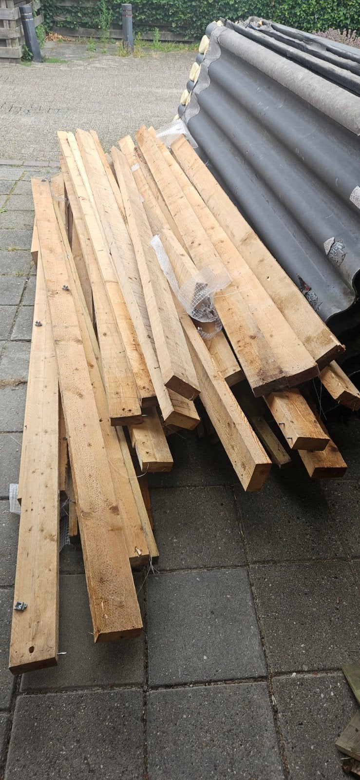 Diverse houten planken en balken, gebruikt, Ophalen, Gebruikt, Balk, Overige houtsoorten