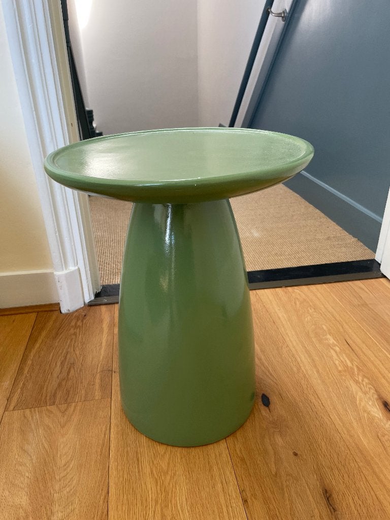 Bijzettafeltje groen, Huis en Inrichting, Minder dan 55 cm, Metaal of Aluminium, Rond, Ophalen
