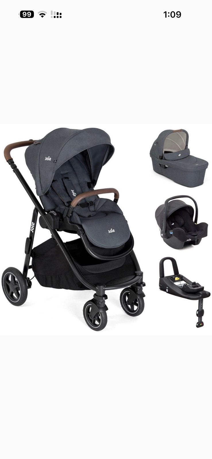 Complete Joie Versatrax 4-in-1 kinderwagenset – €170, Kinderen en Baby's, Buggy's, Ophalen, Zo goed als nieuw