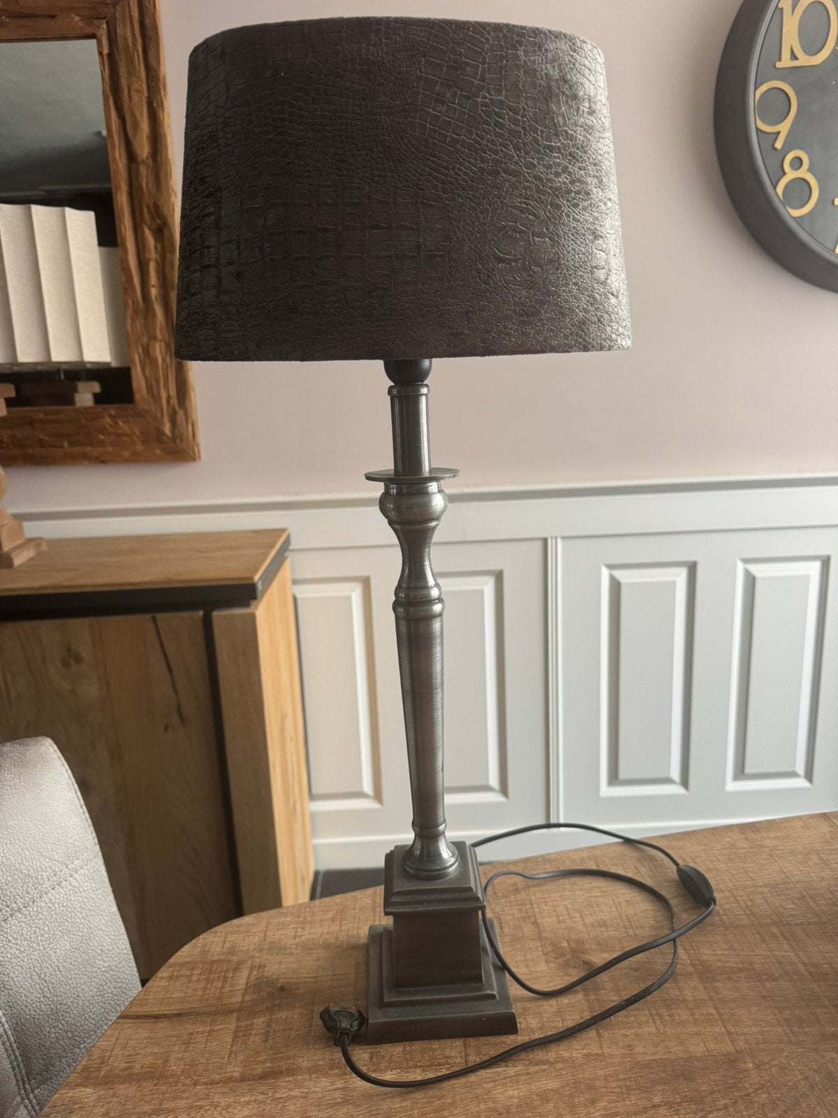 Schemerlamp, Grijs, Ophalen of Verzenden, Zo goed als nieuw, Schemerlamp