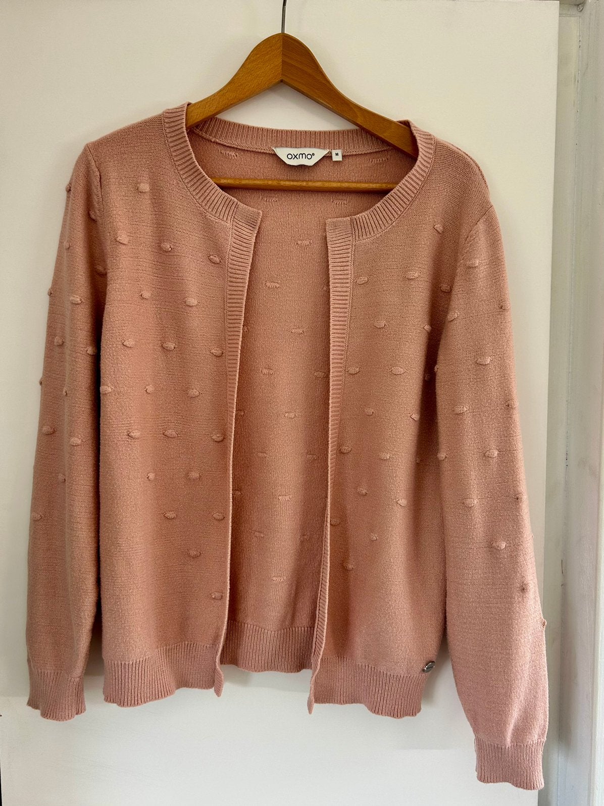 Oxmo Roze Vest met Bolletjes - Maat M, Kleding | Dames, Ophalen of Verzenden, Zo goed als nieuw, Maat 38/40 (M), Roze