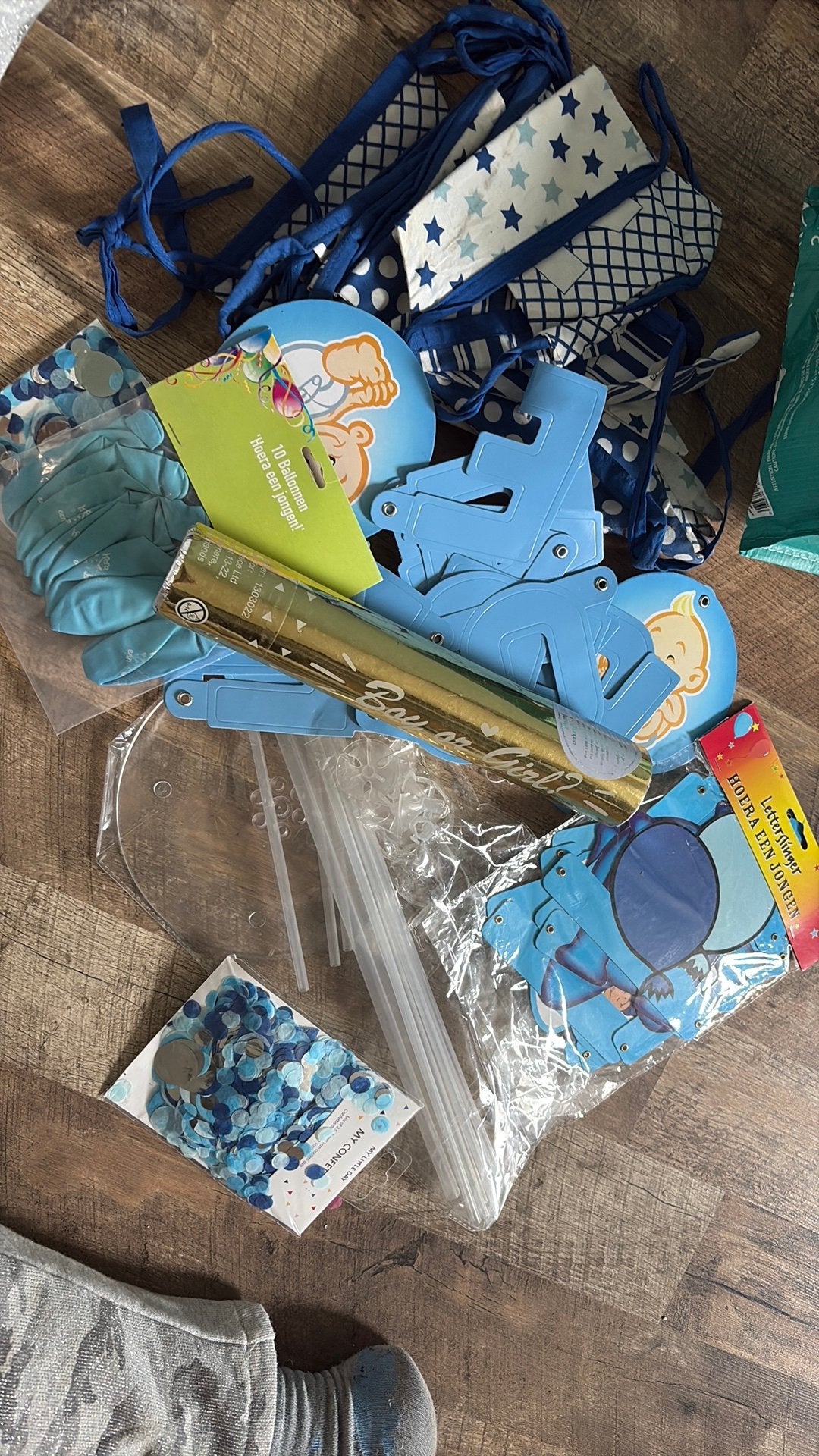 Babyshower/geboorte versiering jongen - compleet pakket, Hobby en Vrije tijd, Feestartikelen, Ophalen of Verzenden, Nieuw, Versiering