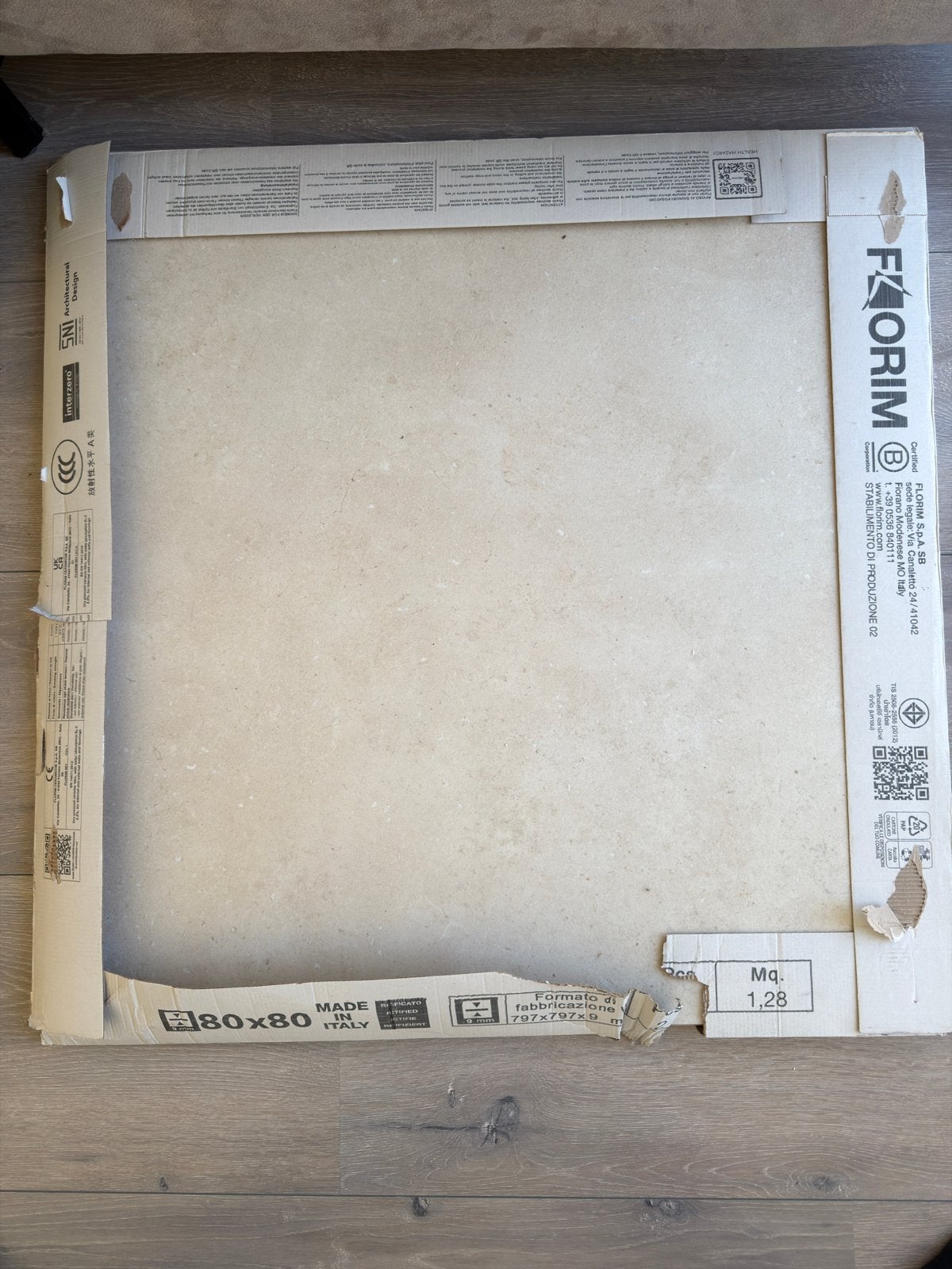 Vloertegel Piet Boon sand beige, Ophalen, 60 cm of meer, Nieuw, Minder dan 5 m²