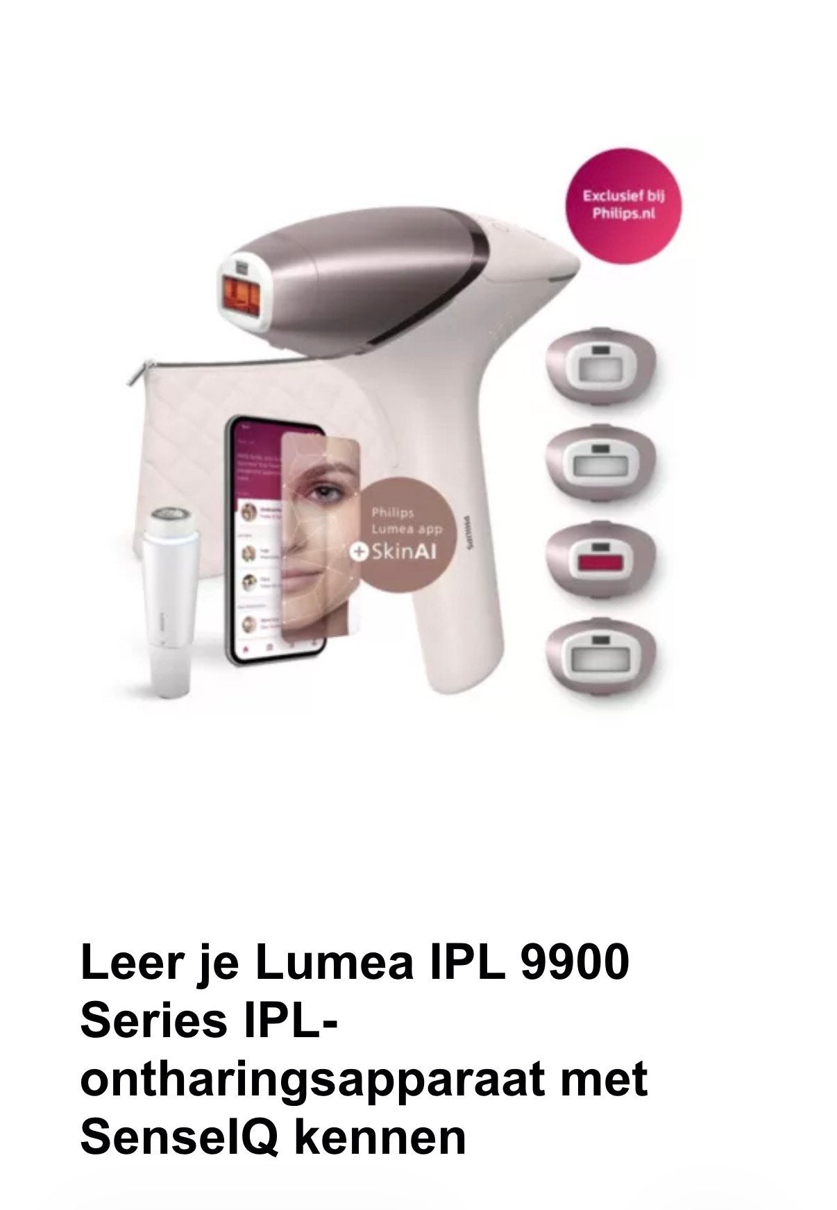 Lumea ipl 9900 nieuw in doos., Ophalen of Verzenden, Zo goed als nieuw, Scheren en Epileren