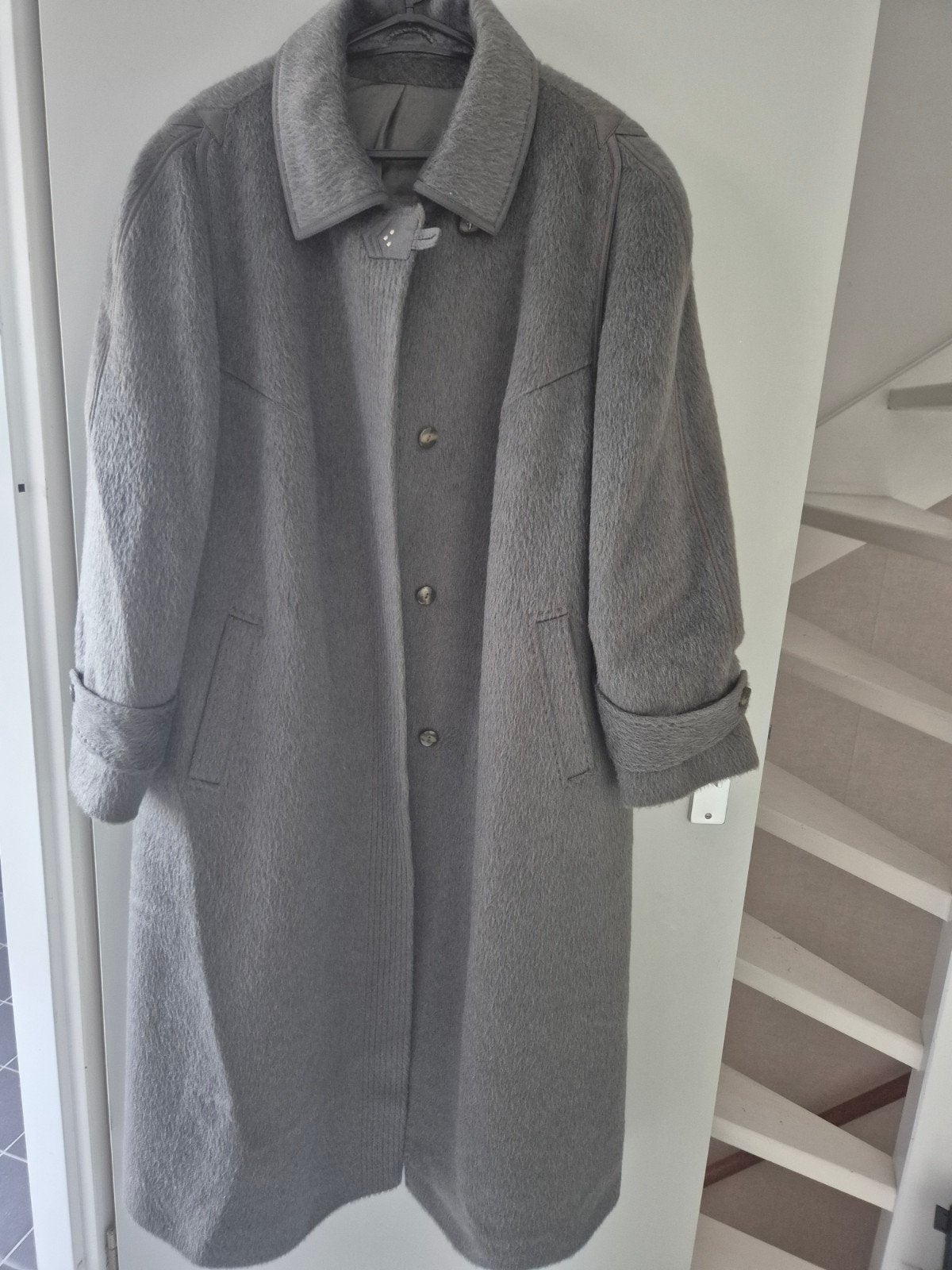 Vintage parel mantel/jas modehuis meddens, Kleding | Dames, Ophalen, Nieuw, Grijs