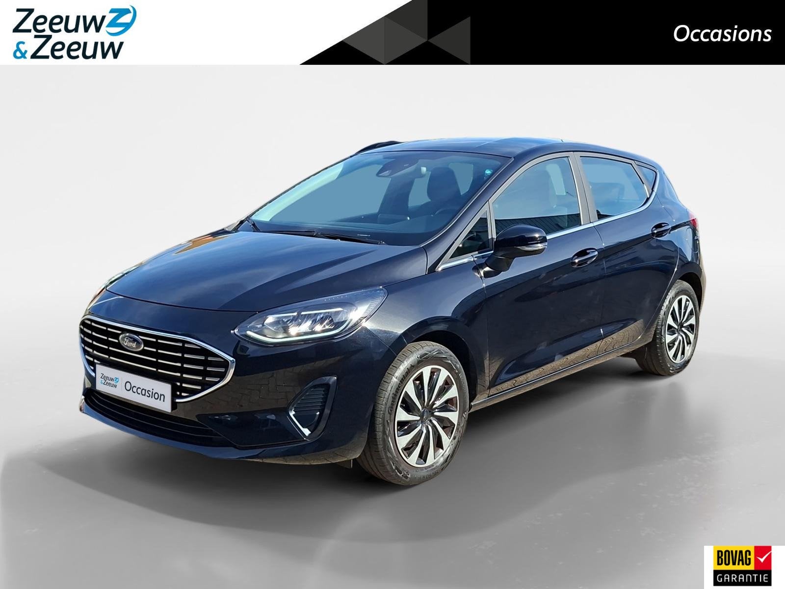 Ford Fiesta 1.0 EcoBoost Hybrid Titanium | Stoel- stuur en v, Auto's, Voorwielaandrijving, 12 maanden, Gebruikt, Euro 6
