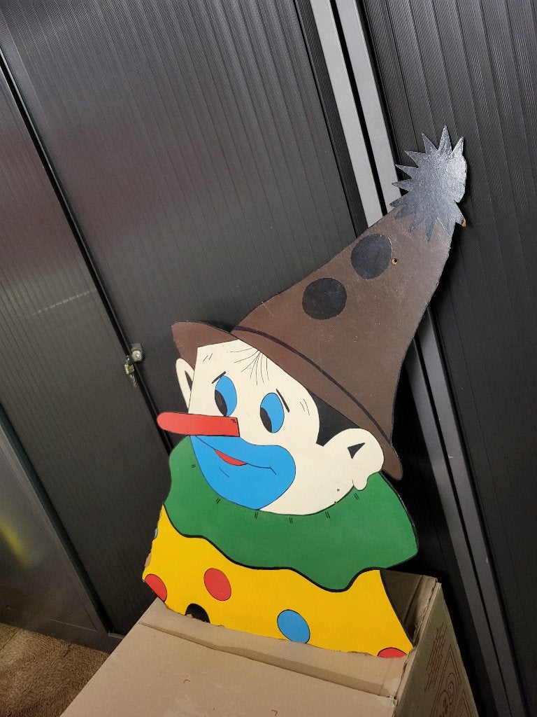 Clown.              Ter decoratie.           Breed 60 cm., Ophalen of Verzenden, Gebruikt