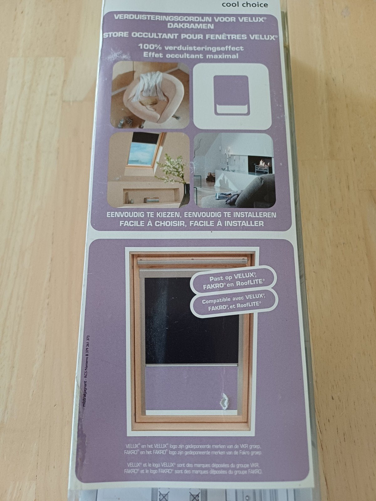 Verduisteringsgordijn beige dakraam Velux, Fakro of Rooflite, Ophalen, Overige materialen, Overige merken, 37 cm