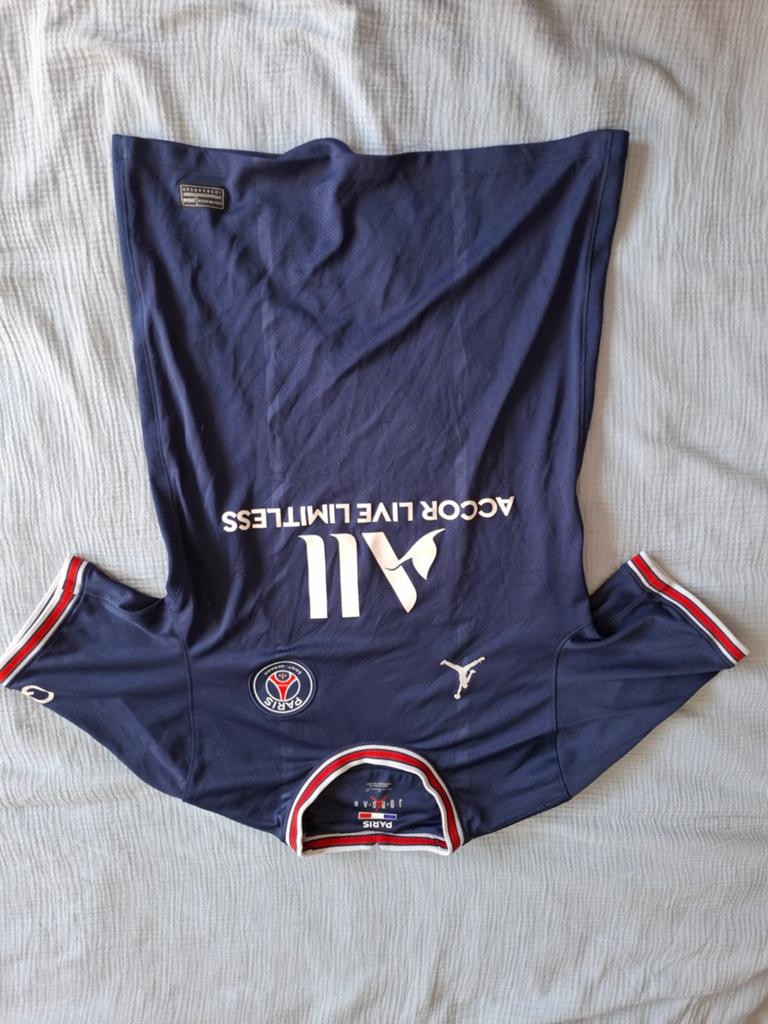 PSG & Jordan trainingsshirt, Kleding | Heren, T-shirts, Blauw, Overige maten, Ophalen of Verzenden, Gedragen