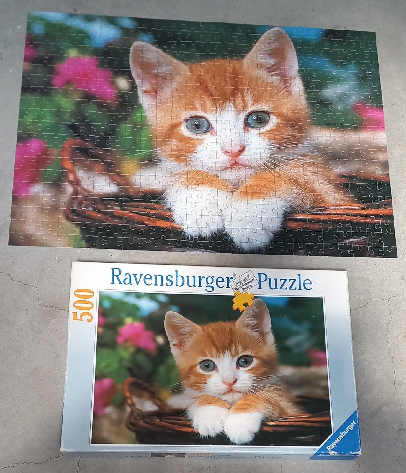 3 Ravensburger legpuzzels: katten en prinses 280-300-500, Ophalen of Verzenden, 500 t/m 1500 stukjes, Zo goed als nieuw, Legpuzzel
