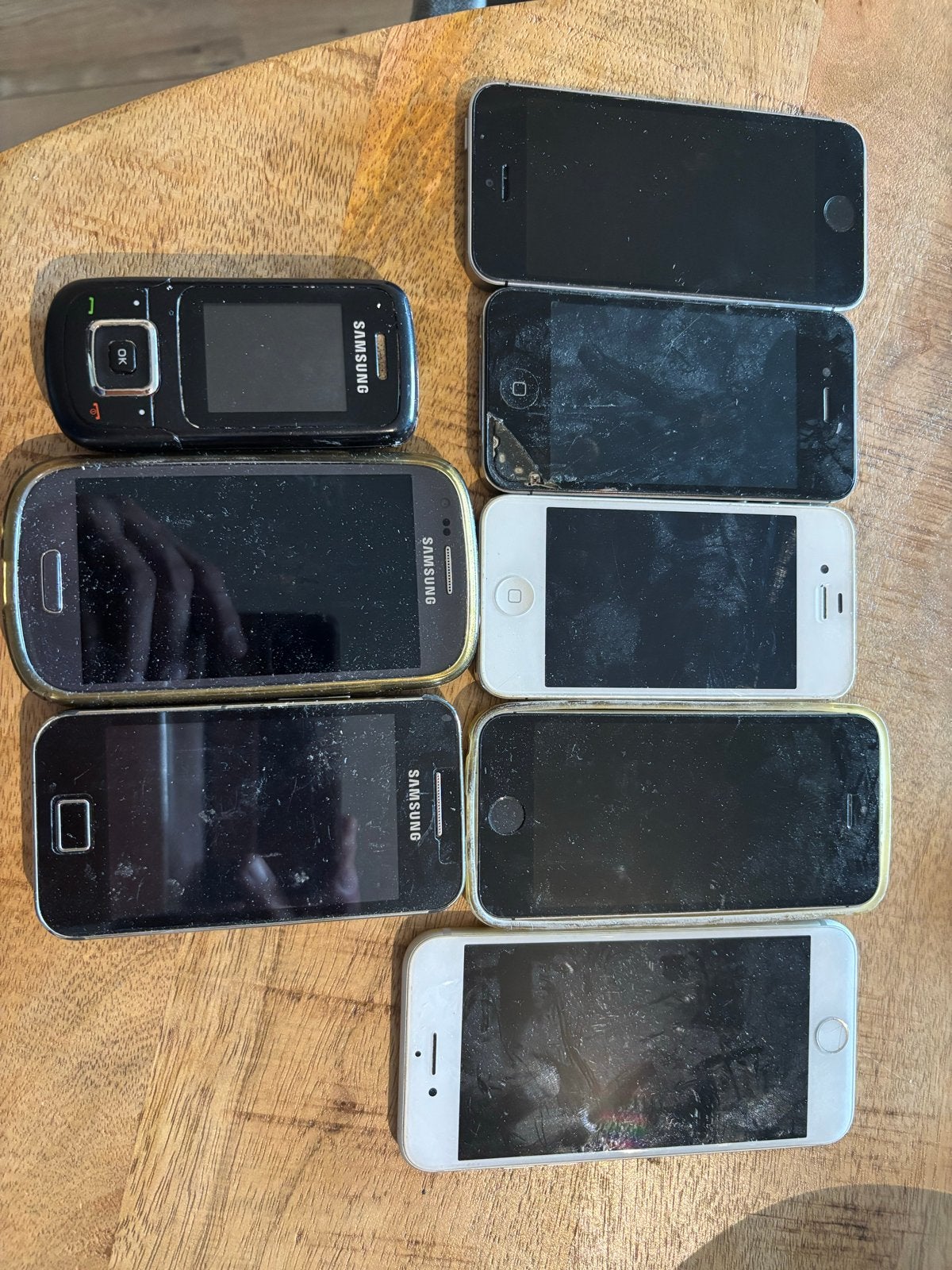 Partij oude telefoons: iPhones en Samsung modellen, Telecommunicatie, Overige modellen, Ophalen of Verzenden, Minder dan 3 megapixel