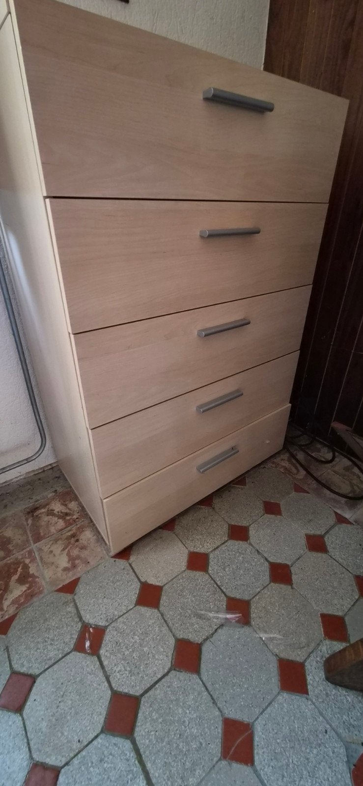 Ladekast met 5 laden - Licht houtkleur, Ophalen, Gebruikt, 5 laden of meer, 100 tot 150 cm