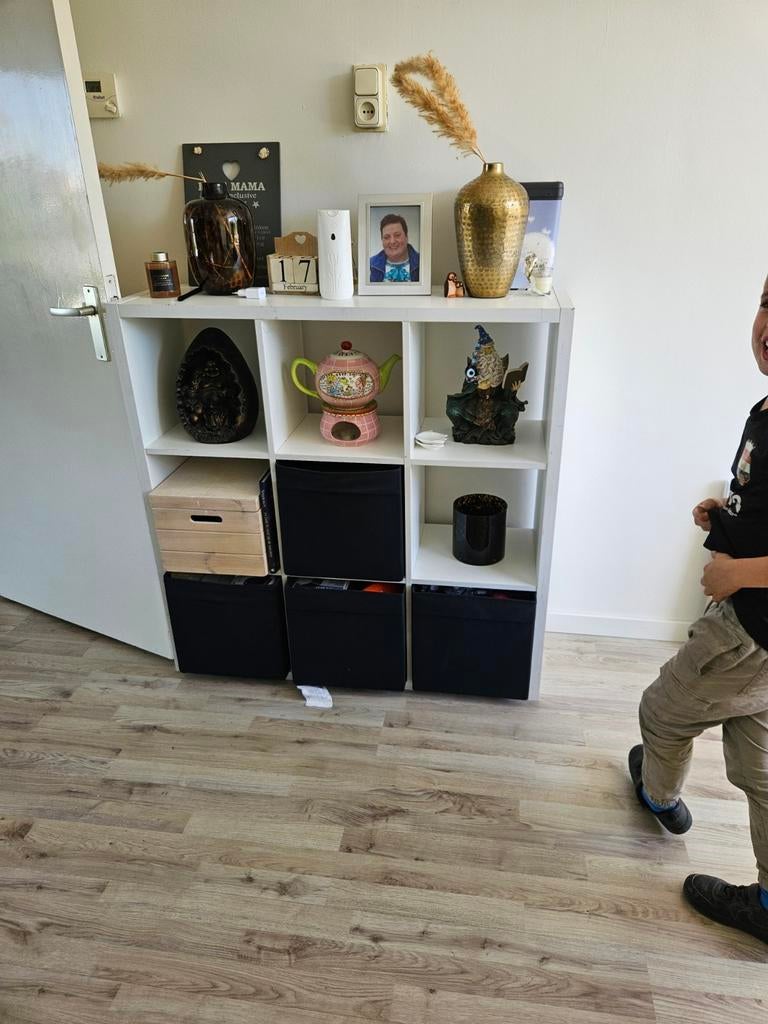 IKEA Kallax kast wit met 9 vakken, Ophalen, Gebruikt