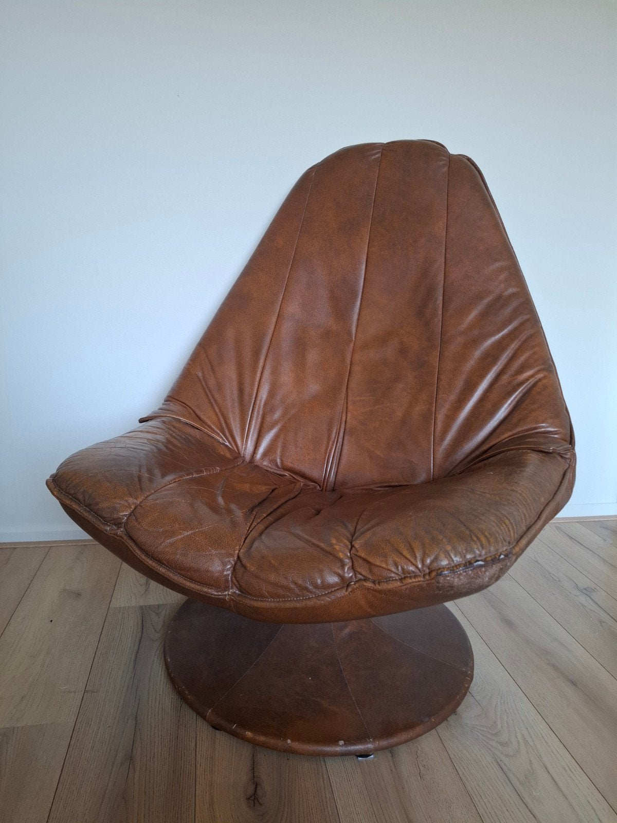 Vintage leren draaistoel - Bruin, Gebruikt, Bruin, Vintage, Leer