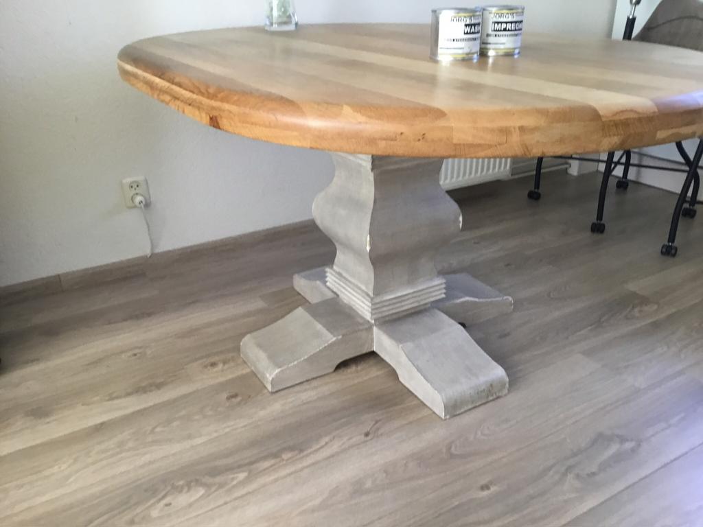 Tafel, Huis en Inrichting, Eikenhout, Ophalen of Verzenden, Zo goed als nieuw, Vijf personen of meer